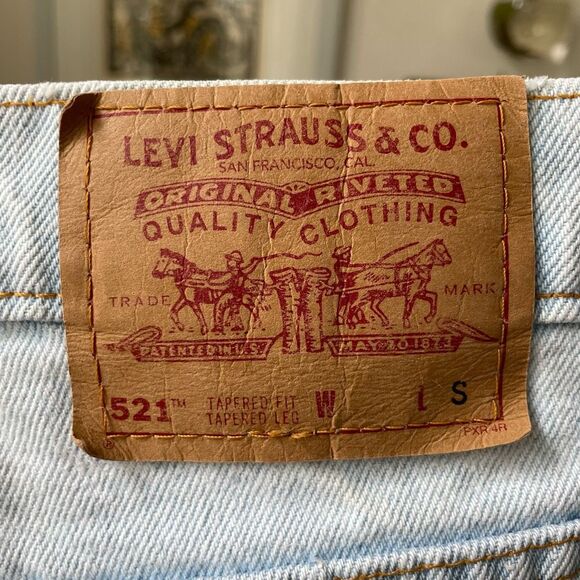 Levi’s Vintage 90s 521 Tapered Fit Jeans 16 Short - Picture 3 of 9